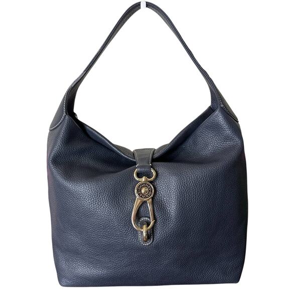 DOONEY & BOURKE Florentine Logo Lock Leather Shoulder Bag - Picture 1 of 11